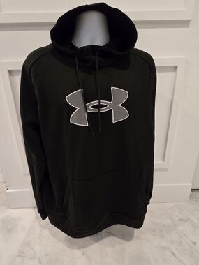 Under Armour Black Hoodie with Large White Logo